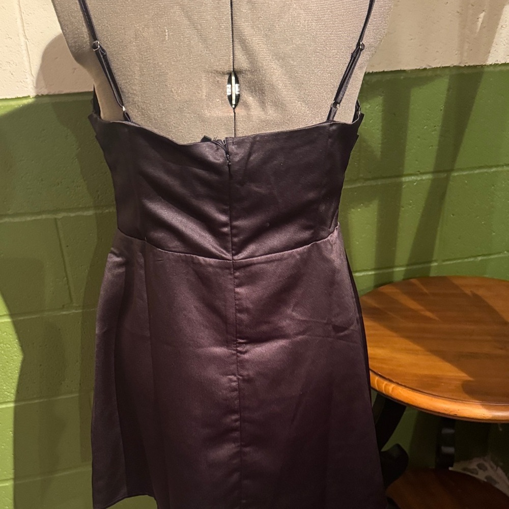 Princess Polly Delia, Black Satin Mini Dress - US 12 - Picture 4 of 6